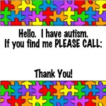 autism aspergers name tag puzzle button