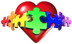 autism awareness puzzle heart t-shirt